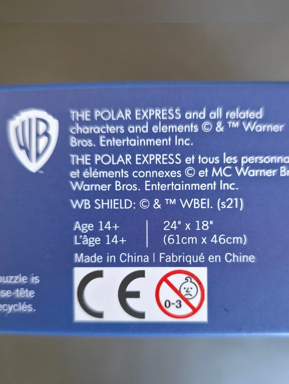 Warner Bros. | The Polar Express 550-Piece Jigsaw Puzzle - Blue Train Artwork